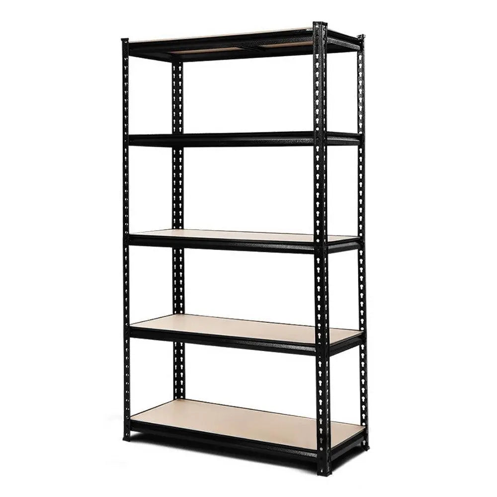 1.8M 5-Shelves Steel Warehouse Shelving Racking Garage Storage Rack Black Deals499