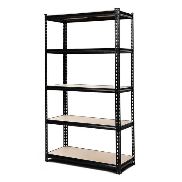 1.8M 5-Shelves Steel Warehouse Shelving Racking Garage Storage Rack Black Deals499