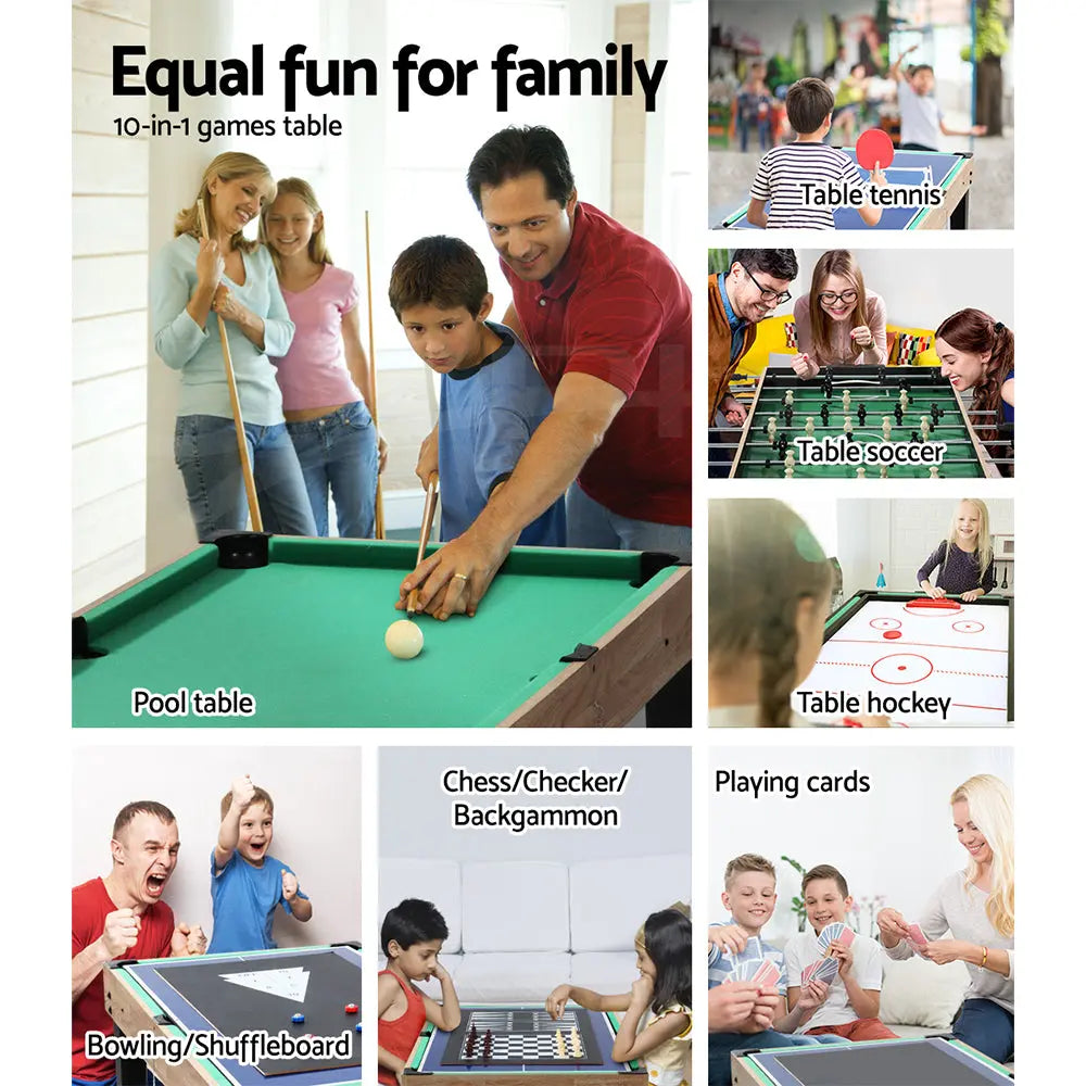 10 in 1 Soccer Table Foosball Hockey Pool Bowling Combo Games Home Party Gift Deals499