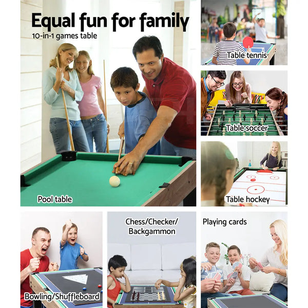 10 in 1 Soccer Table Foosball Hockey Pool Bowling Combo Games Home Party Gift Deals499