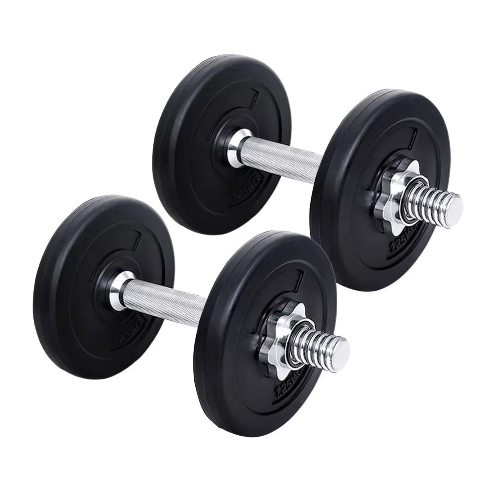 10KG Dumbbells Dumbbell Set Weight Training Plates Home Gym Fitness Exercise Deals499