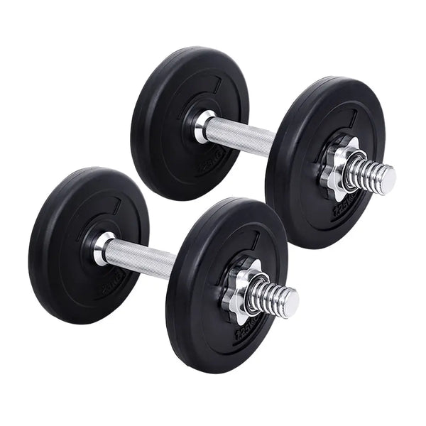 10KG Dumbbells Dumbbell Set Weight Training Plates Home Gym Fitness Exercise Deals499