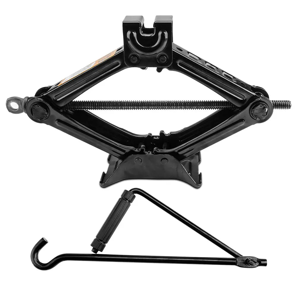 2 Ton Scissor Jack Car Van Wind Up Tyre Lift Chrome Crank Handle Emergency Tool Deals499