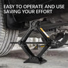 2 Ton Scissor Jack Car Van Wind Up Tyre Lift Chrome Crank Handle Emergency Tool Deals499
