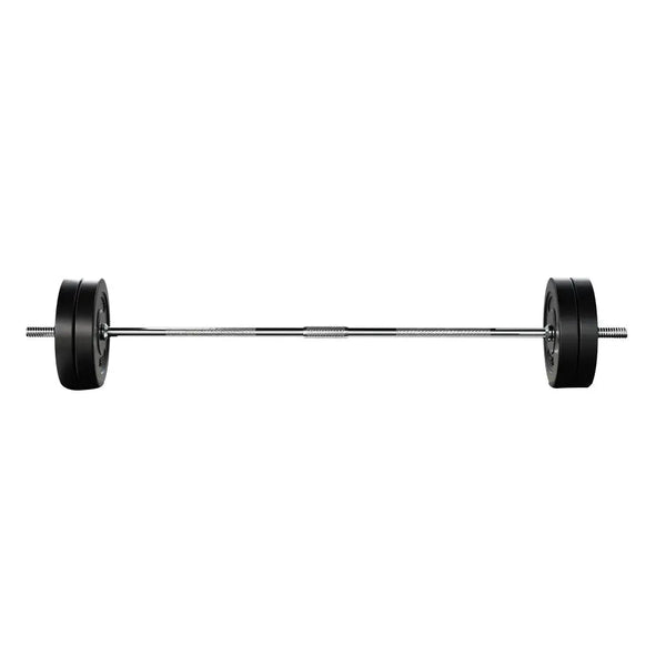 28KG Barbell Weight Set Plates Bar Bench Press Fitness Exercise Home Gym 168cm Deals499