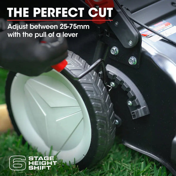 BAUMR-AG 19 Inch Electric Cordless Lawn Mower Kit Battery Powered w/ 2x 4.0Ah Lithium Batteries from Deals499 at Deals499