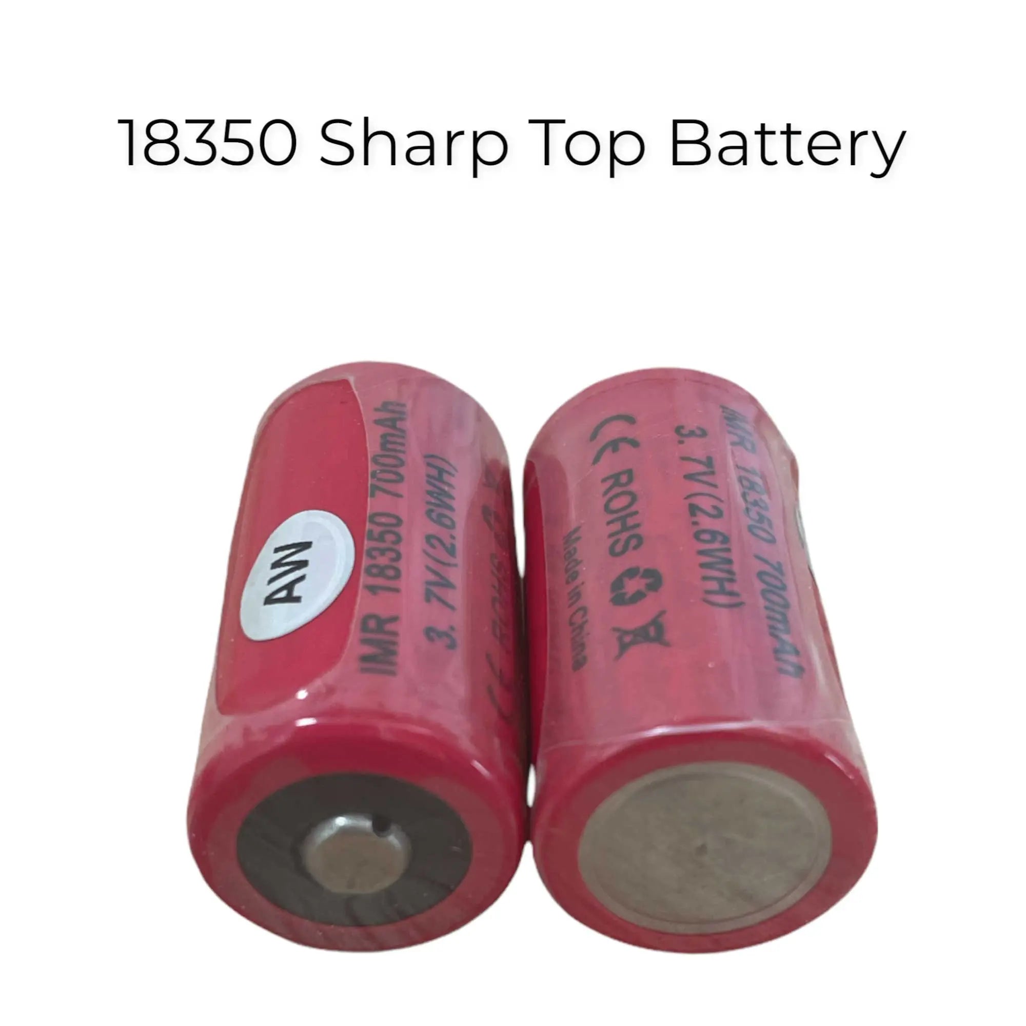2x AW IMR 18350 Rechargeable Batteries - 700mAh 3.7V Lithium Li-ion Battery from Deals499 at Deals499