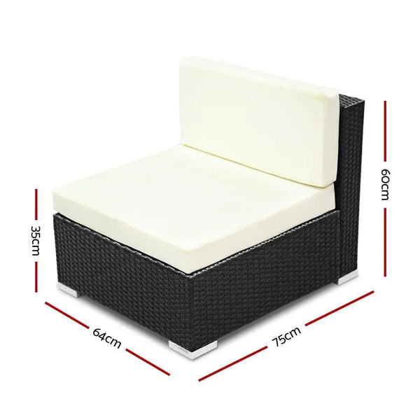 3PC Gardeon Outdoor Furniture Sofa Set Wicker Rattan Garden Lounge Chair Setting Deals499