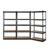 3x1.8M 5-Shelves Steel Warehouse Shelving Racking Garage Storage Rack Black Deals499