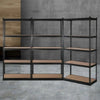 3x1.8M 5-Shelves Steel Warehouse Shelving Racking Garage Storage Rack Black Deals499