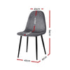 4 X Artiss Dining Chairs Dark Grey Deals499