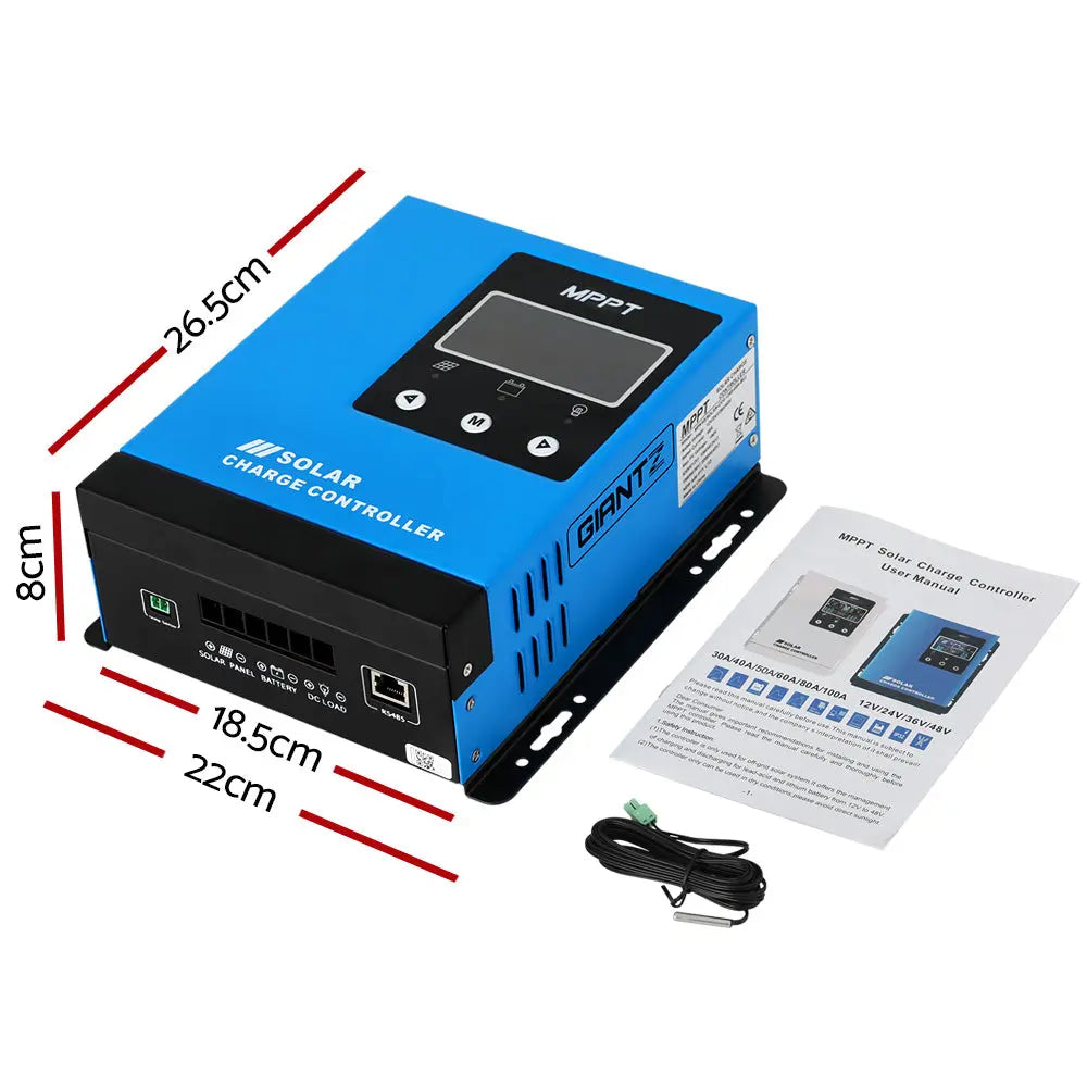 Giantz 60A MPPT Solar Charge Controller Auto 12V/24V/36V/48V Battery Regulator from Deals499 at Deals499