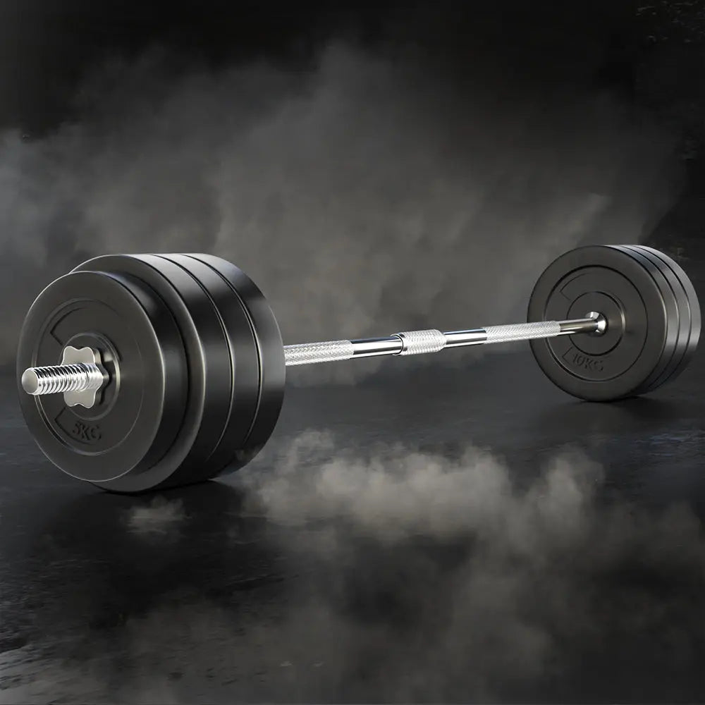 78KG Barbell Weight Set Plates Bar Bench Press Fitness Exercise Home Gym 168cm Deals499