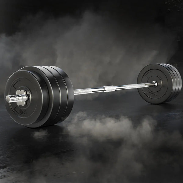 78KG Barbell Weight Set Plates Bar Bench Press Fitness Exercise Home Gym 168cm Deals499