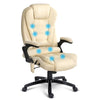 8 Point PU Leather Reclining Massage Chair - Beige Deals499
