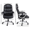 8 Point PU Leather Reclining Massage Chair - Black Deals499