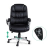8 Point PU Leather Reclining Massage Chair - Black Deals499