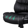8 Point PU Leather Reclining Massage Chair - Black Deals499