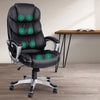 8 Point PU Leather Reclining Massage Chair - Black Deals499