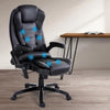 8 Point PU Leather Reclining Massage Chair - Black Deals499