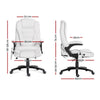 8 Point PU Leather Reclining Massage Chair - White Deals499