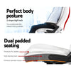 8 Point PU Leather Reclining Massage Chair - White Deals499