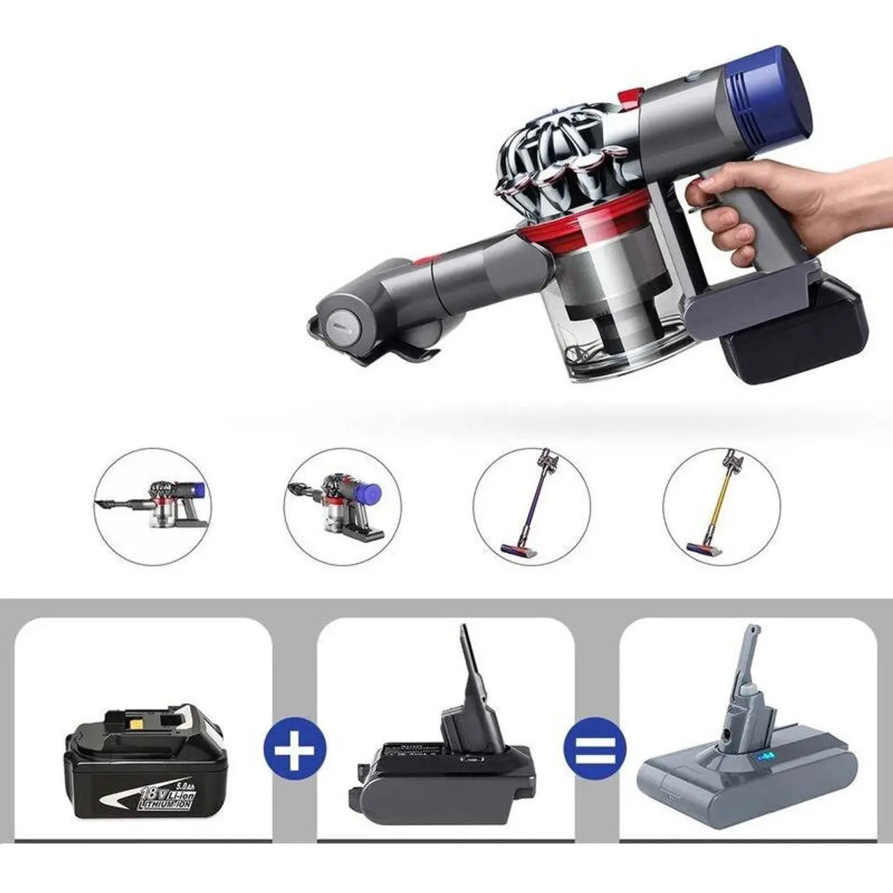 Makita 18V To Dyson V7 & V8 Battery Converter / Adapter from Deals499 at Deals499
