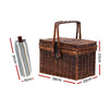 Alfresco 4 Person Picnic Basket Set Deluxe Folding Outdoor Insulated Liquor bag Deals499