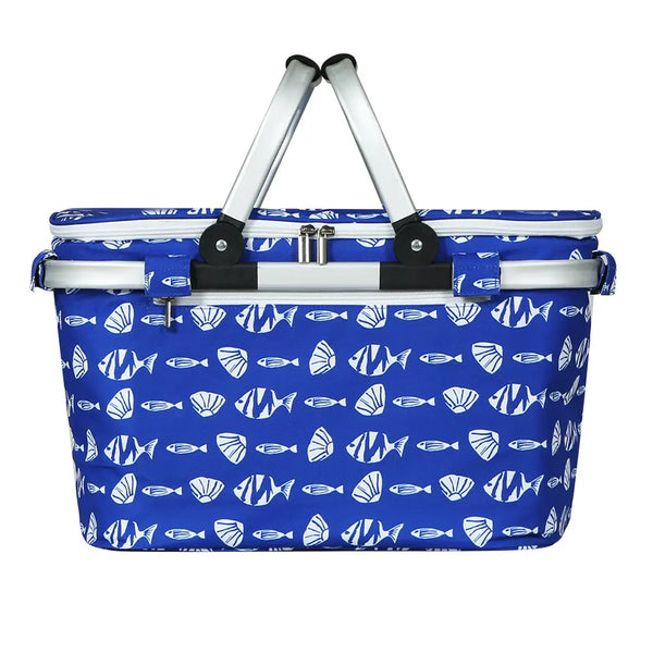 Alfresco Large Folding Picnic Bag Basket Hamper Camping Hiking Insulated Lunch Cooler Deals499