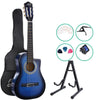 Alpha 34" Inch Guitar Classical Acoustic Cutaway Wooden Ideal Kids Gift Children 1/2 Size Blue with Capo Tuner Deals499