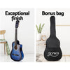 Alpha 34" Inch Guitar Classical Acoustic Cutaway Wooden Ideal Kids Gift Children 1/2 Size Blue with Capo Tuner Deals499