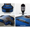 Alpha 34" Inch Guitar Classical Acoustic Cutaway Wooden Ideal Kids Gift Children 1/2 Size Blue with Capo Tuner Deals499