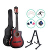 Alpha 34" Inch Guitar Classical Acoustic Cutaway Wooden Ideal Kids Gift Children 1/2 Size Red with Capo Tuner Deals499