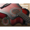 Alpha 34" Inch Guitar Classical Acoustic Cutaway Wooden Ideal Kids Gift Children 1/2 Size Red with Capo Tuner Deals499