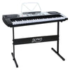 Alpha 61 Keys Electronic Piano Keyboard LED Electric Silver with Music Stand for Beginner Deals499