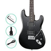 Alpha Electric Guitar Music String Instrument Rock Black Carry Bag Steel String Deals499