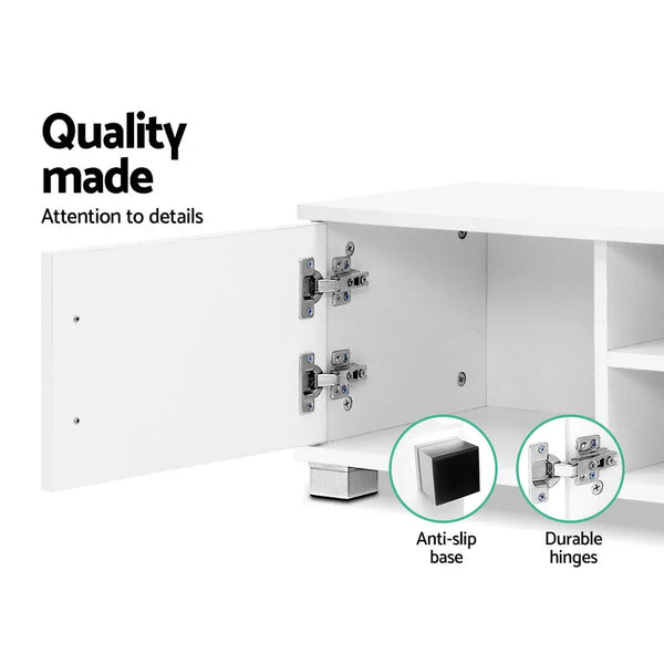Artiss 120cm TV Stand Entertainment Unit Storage Cabinet Drawers Shelf White Deals499