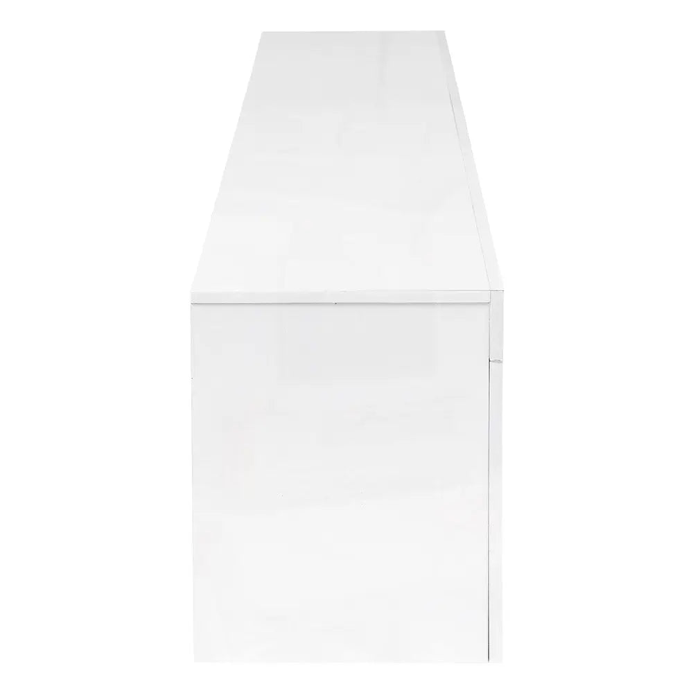 Artiss 130cm RGB LED TV Stand Cabinet Entertainment Unit Gloss Furniture Drawer Tempered Glass Shelf White Deals499