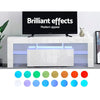 Artiss 130cm RGB LED TV Stand Cabinet Entertainment Unit Gloss Furniture Drawer Tempered Glass Shelf White Deals499