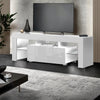Artiss 130cm RGB LED TV Stand Cabinet Entertainment Unit Gloss Furniture Drawer Tempered Glass Shelf White Deals499