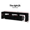 Artiss 189cm RGB LED TV Stand Cabinet Entertainment Unit Gloss Furniture Drawers Tempered Glass Shelf Black Deals499