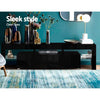 Artiss 189cm RGB LED TV Stand Cabinet Entertainment Unit Gloss Furniture Drawers Tempered Glass Shelf Black Deals499