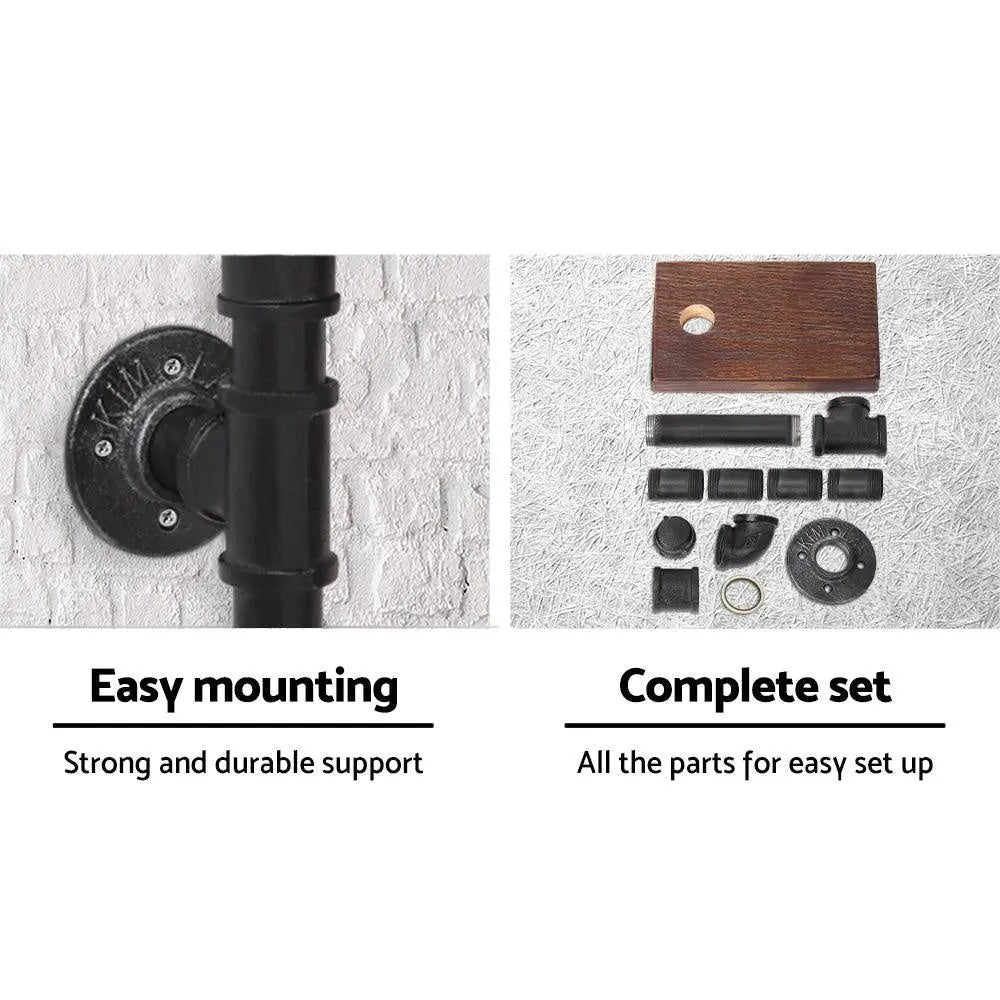 Artiss 1X Wall Shelves Paper Holder Industrial Pipe Shelf DIY Vintage Brackets Deals499