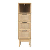 Artiss 3 Chest of Drawers Rattan Furniture Cabinet Storage Side End Table Shelf Deals499