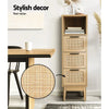 Artiss 3 Chest of Drawers Rattan Furniture Cabinet Storage Side End Table Shelf Deals499