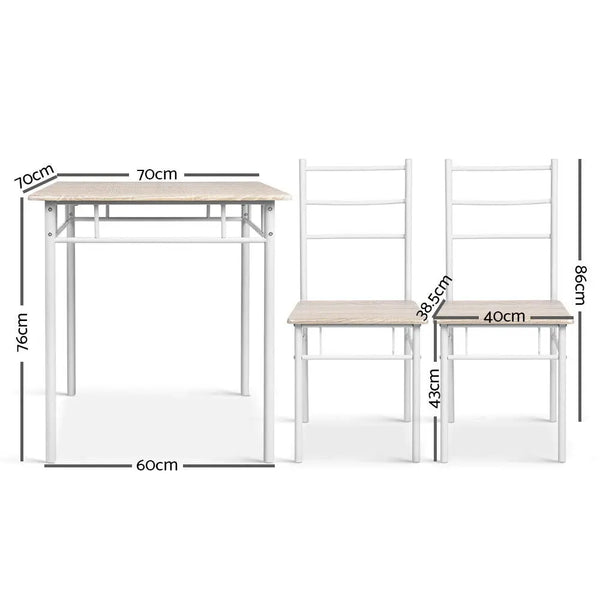 Artiss 3 Piece Dining Set - Natural Deals499
