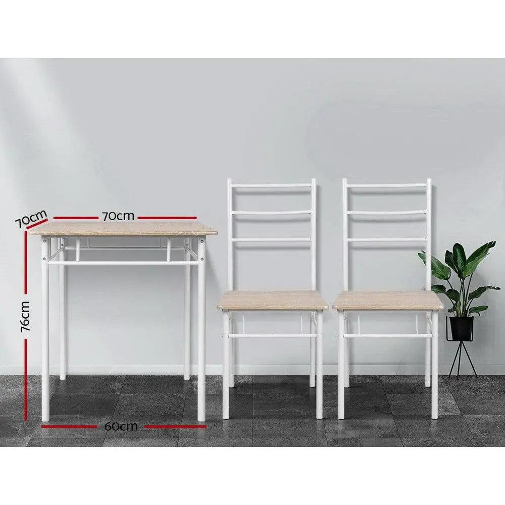 Artiss 3 Piece Dining Set - Natural Deals499
