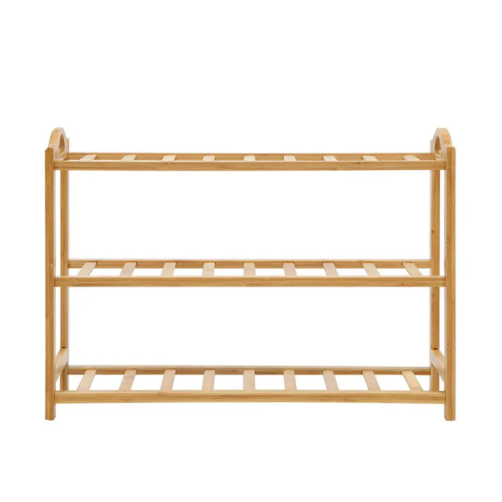 Artiss 3 Tiers Bamboo Shoe Rack Storage Organiser Wooden Shelf Stand Shelves Deals499