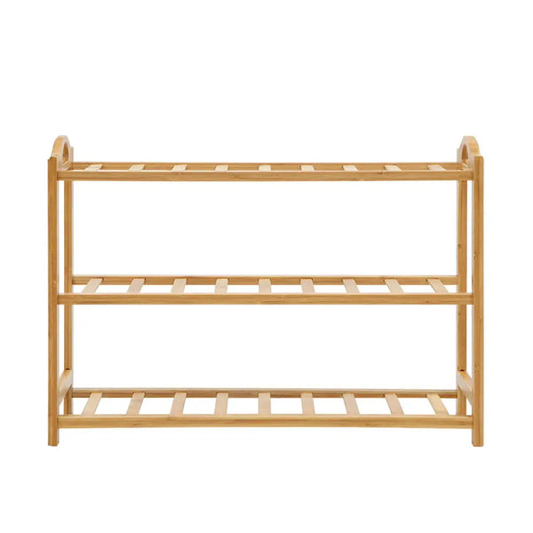 Artiss 3 Tiers Bamboo Shoe Rack Storage Organiser Wooden Shelf Stand Shelves Deals499