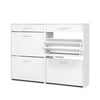 Artiss 36 Pairs Shoe Cabinet Rack Organisers Storage Shelf Drawer Cupboard White from Deals499 at Deals499